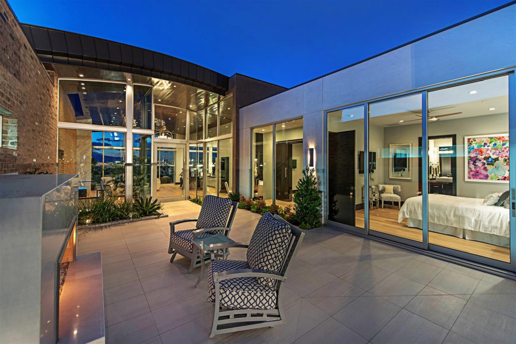 luxury custom home las vegas exterior entryway