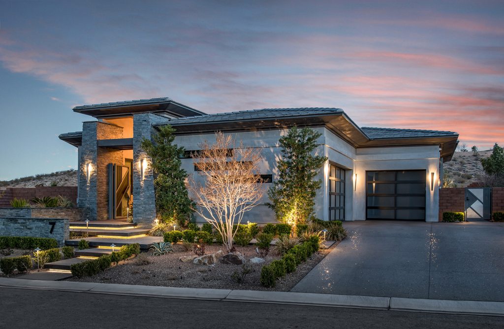 custom luxury las vegas home exterior entrance