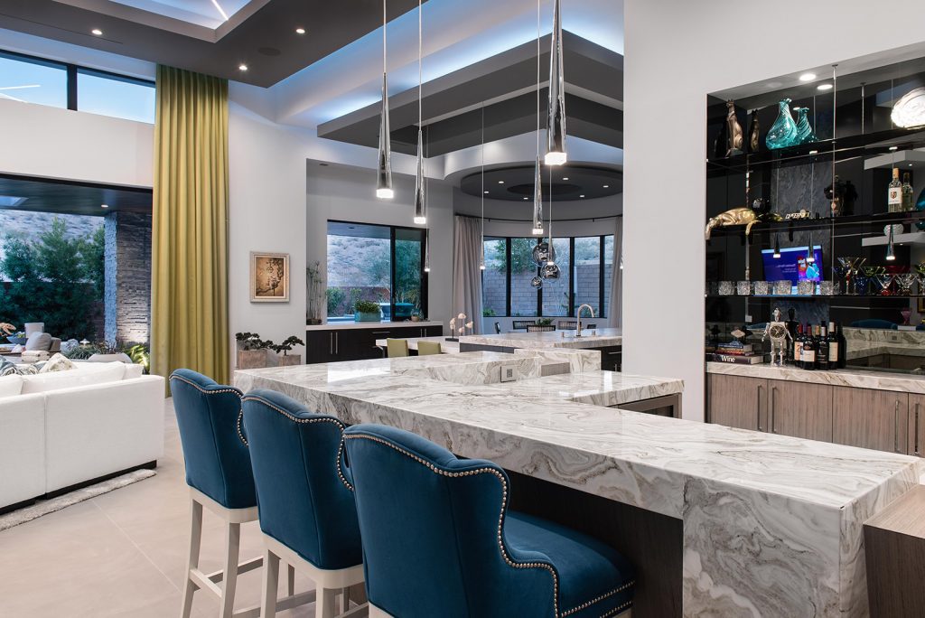 custom luxury las vegas home interior bar