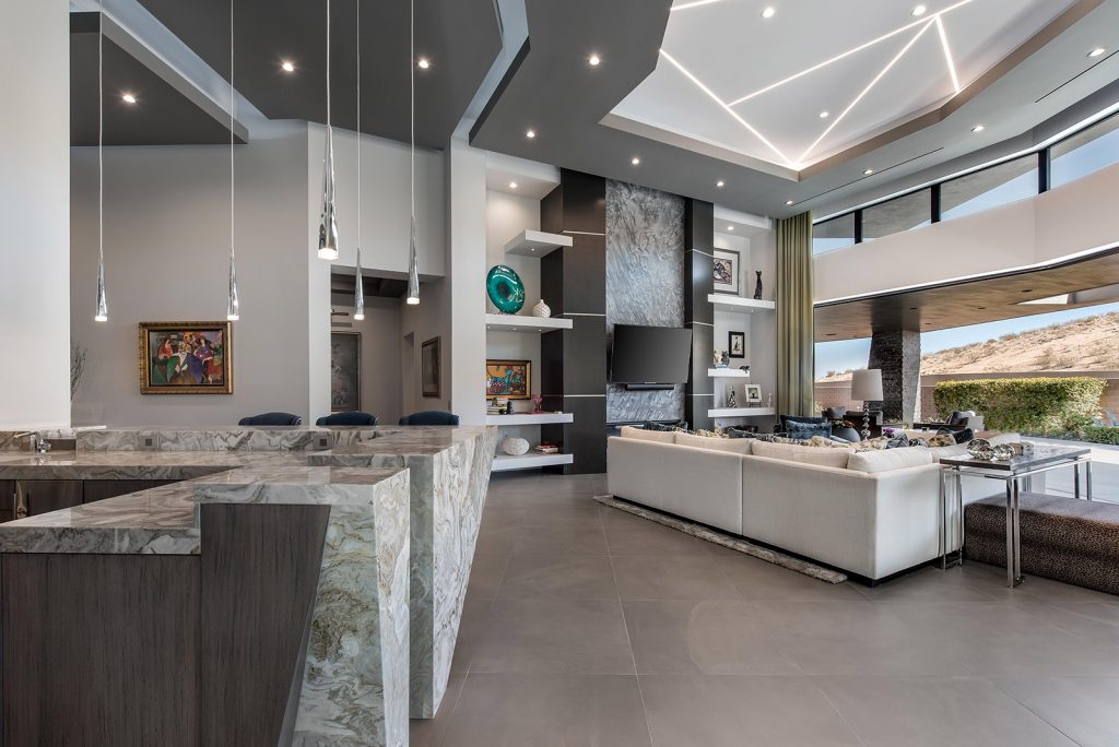 custom luxury las vegas home interior living room