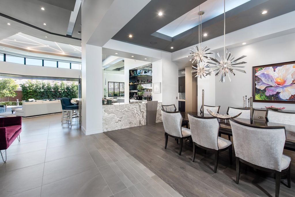 custom luxury las vegas home interior dining room