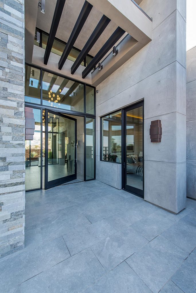 luxury custom home las vegas exterior entryway