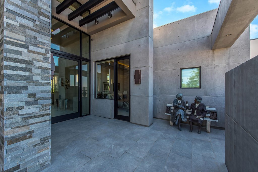luxury custom home las vegas exterior entryway