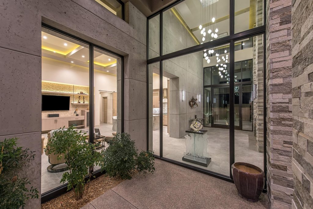 luxury custom home las vegas exterior view