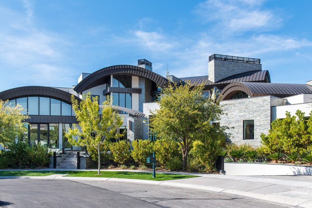 custom home las vegas exterior