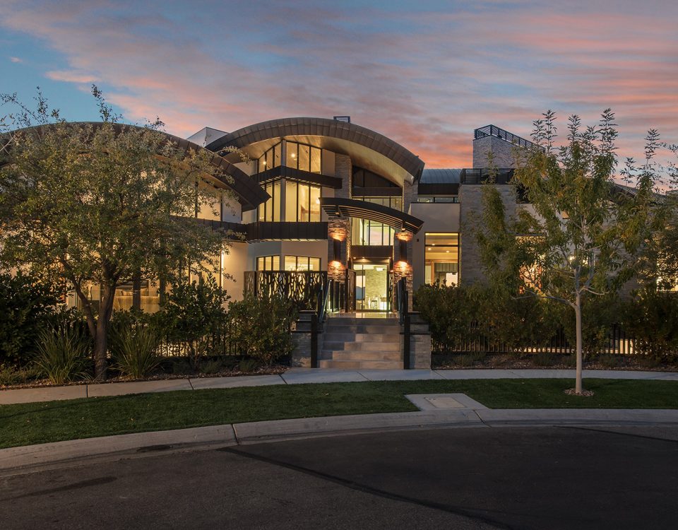 custom home las vegas exterior entrance