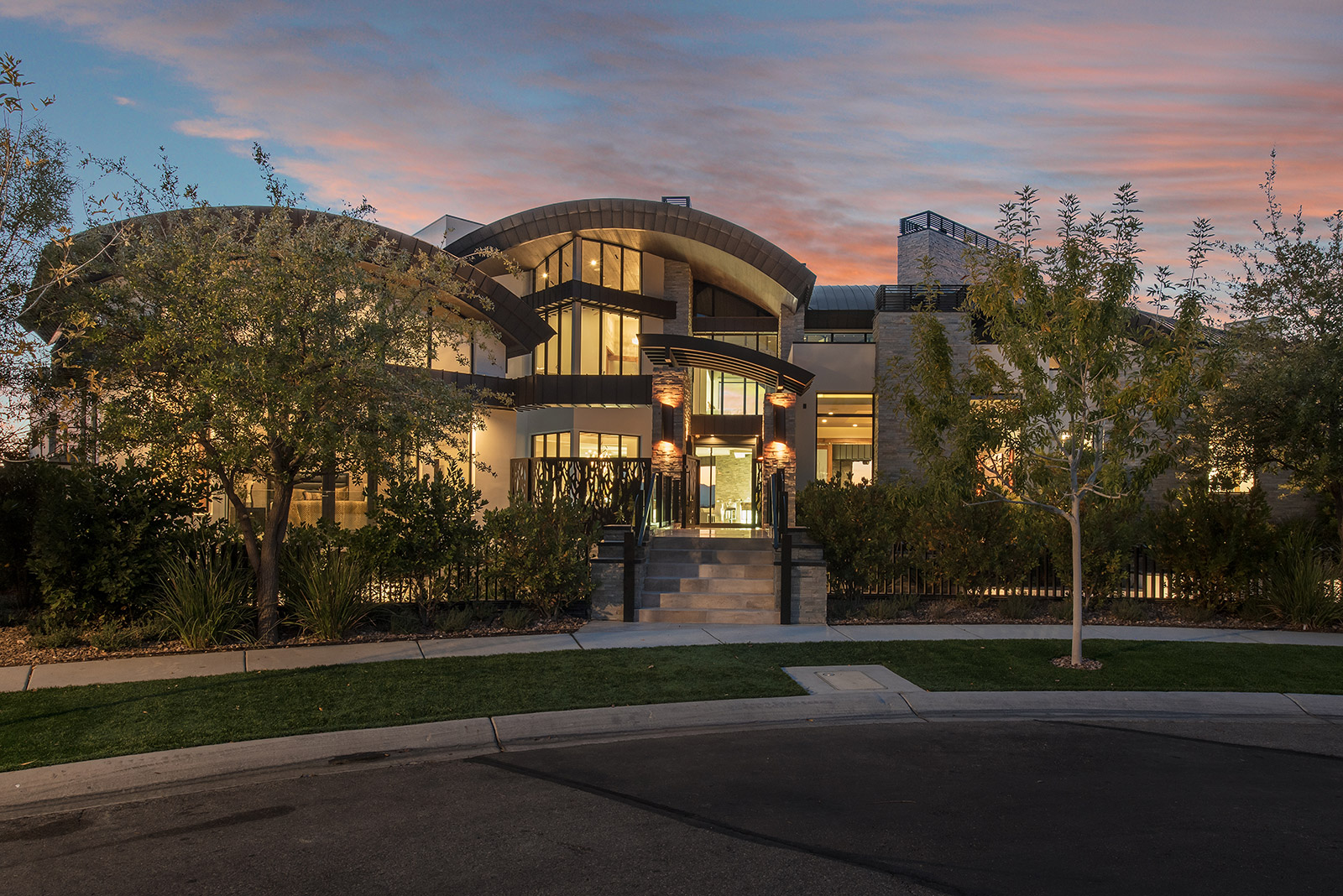 custom home las vegas exterior entrance