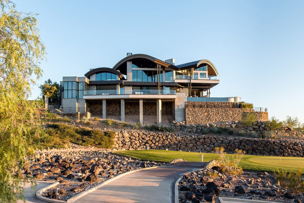 custom home las vegas exterior full view