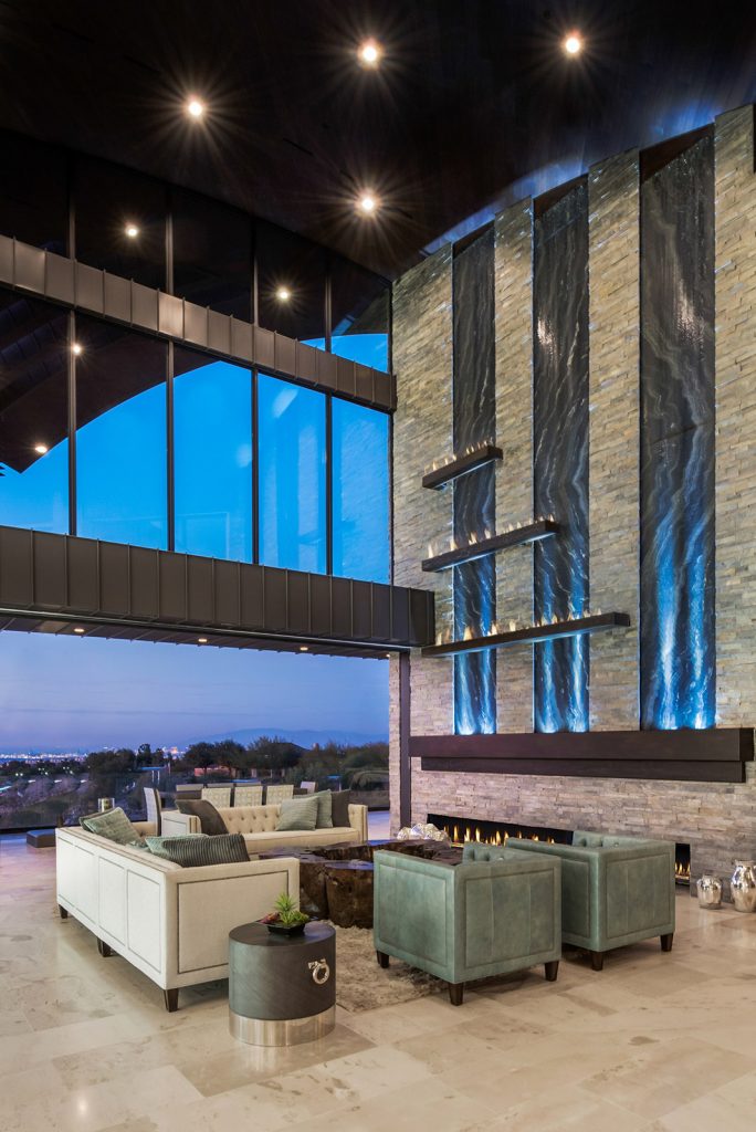 custom home las vegas interior living room