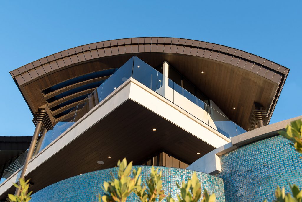 custom home las vegas exterior balcony