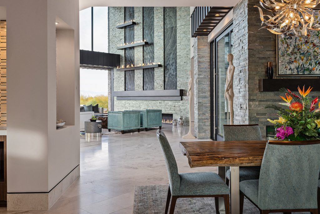 custom home las vegas interior living room