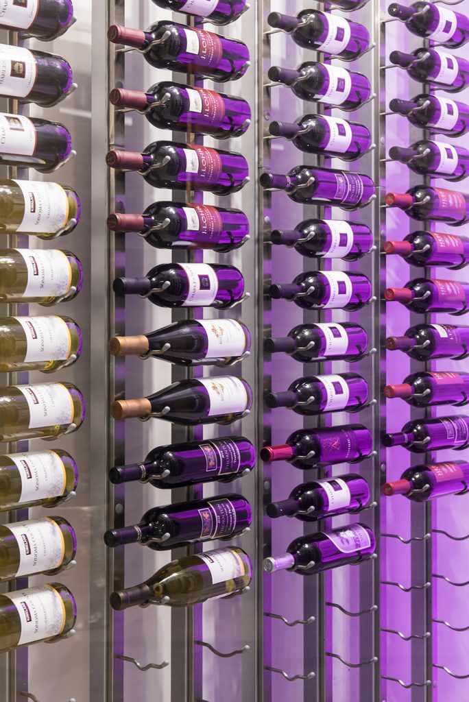 custom interior wine cellar